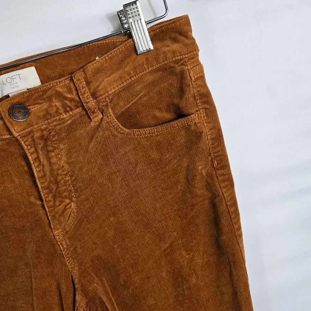 LOFT Brown Corduroy lJeans Size 8p
